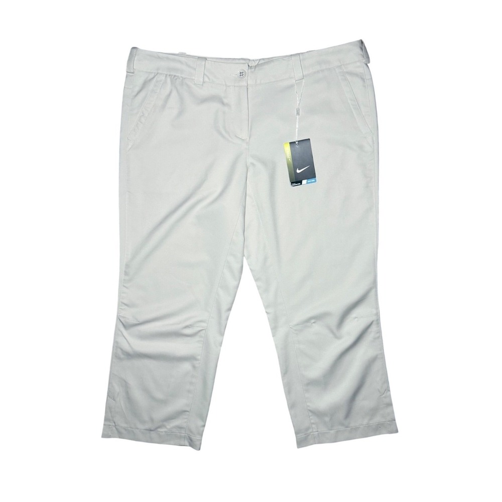 Nike Golf Capri Pants Modern Rise Dri-FIT Women Size 14 Beige NWT